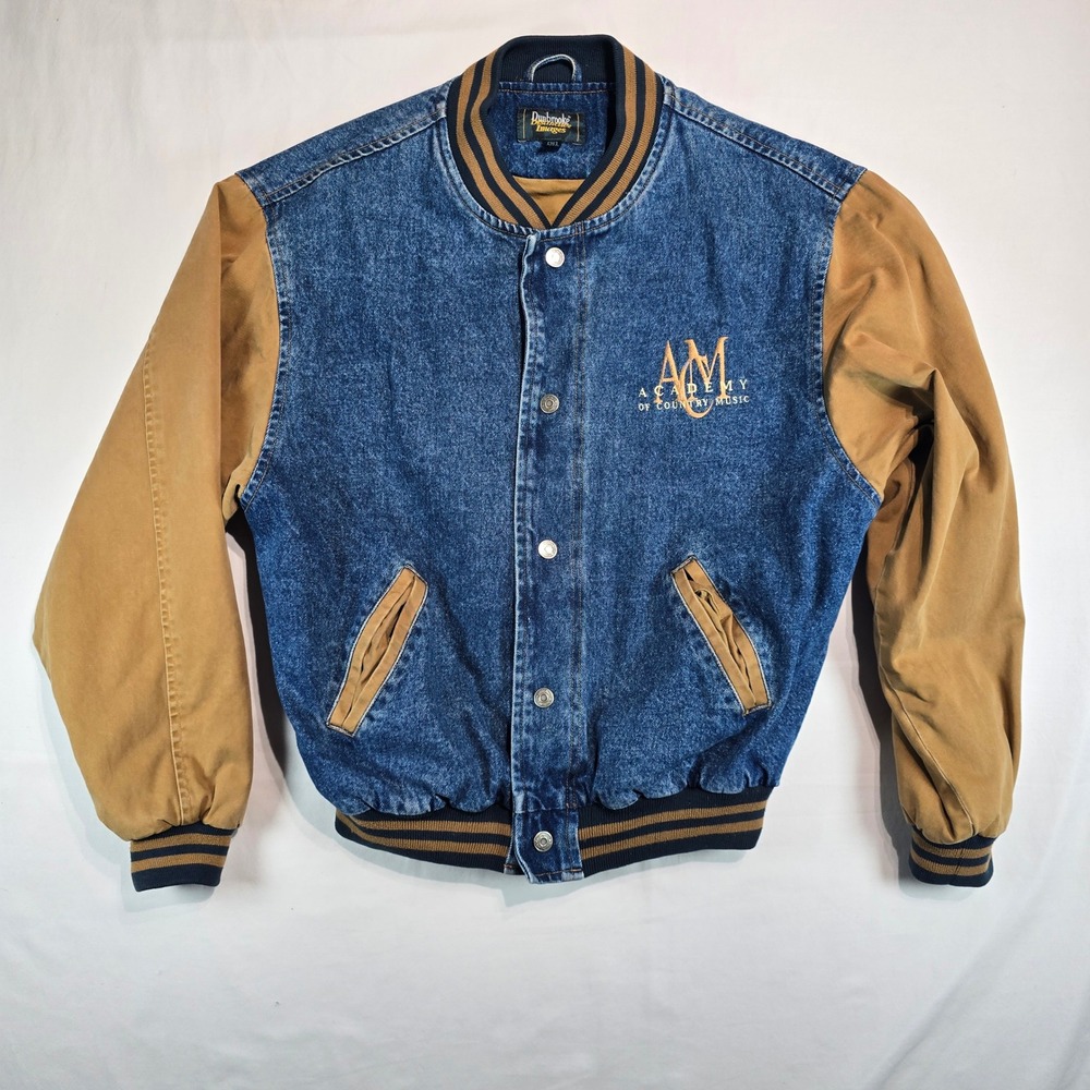 Vintage Dunbrooke Academy of Country Music ACM Awards Denim Varsity Jacket M